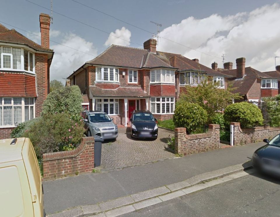 The couple's old house in Worthing, West Sussex