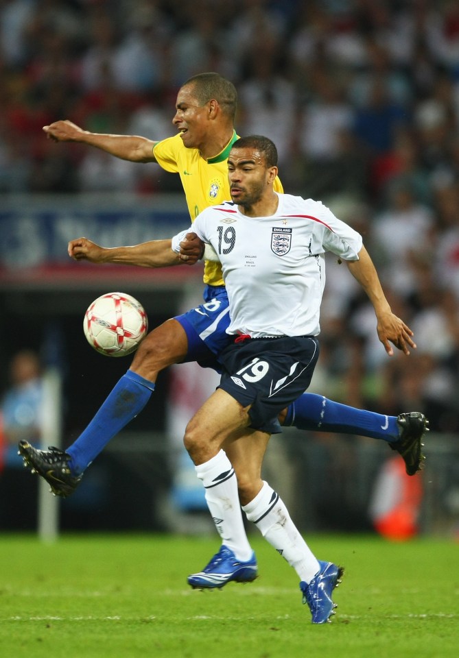 Dyer came off the bench in England's World Cup quarter-final loss to Brazil in 2002