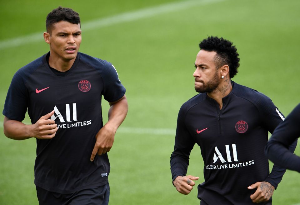 Brazil pals Thiago Silva and Neymar also played together at PSG from 2017-2020