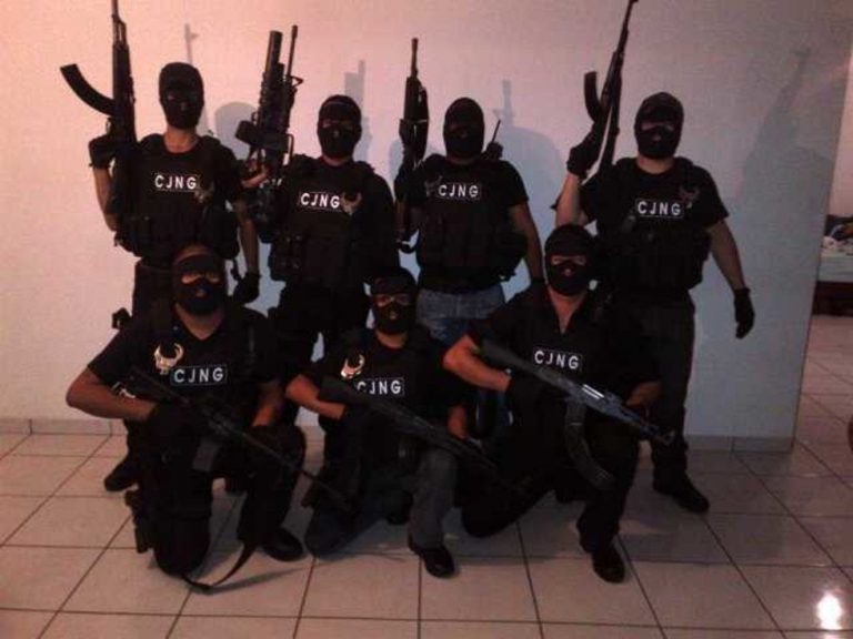 Jalisco New Generation Cartel members preparing for a fight with rival gangs