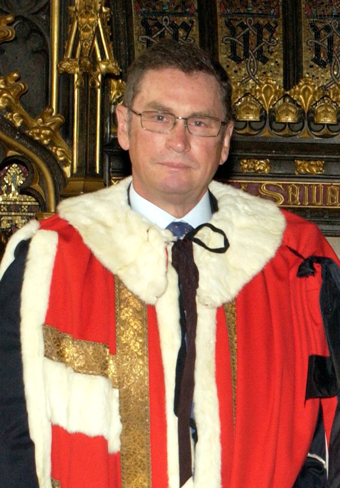 The father of her ex-husband is Tory peer Lord Ashcroft