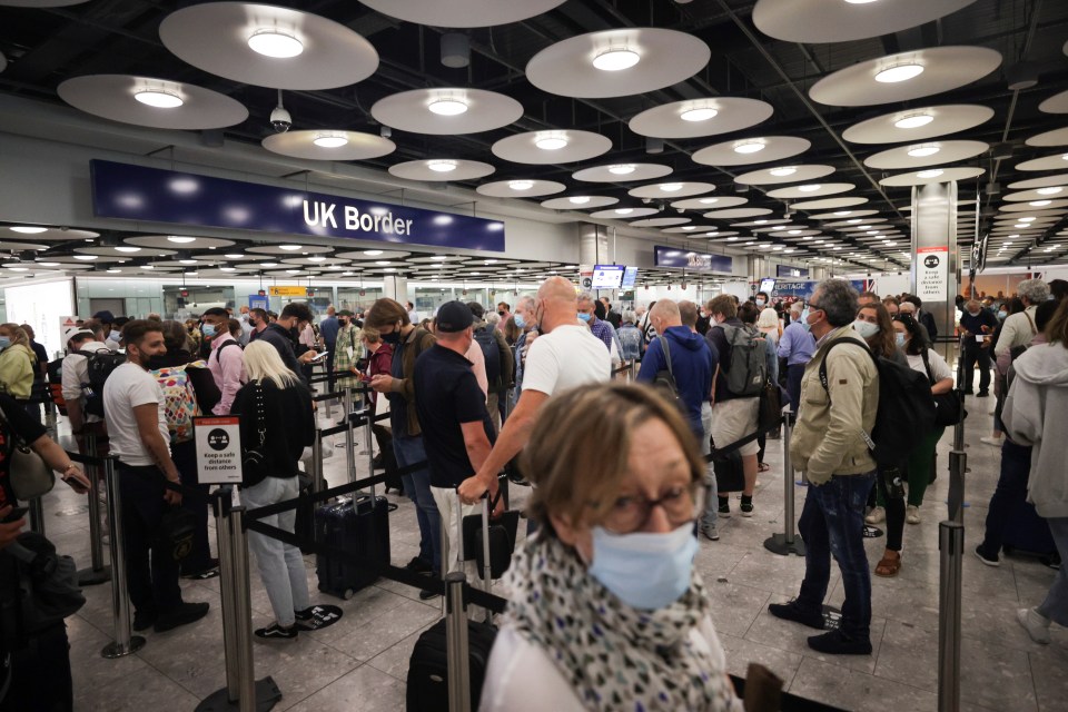 Exhausted children have been forced to sleep on floors after delays and cancellations