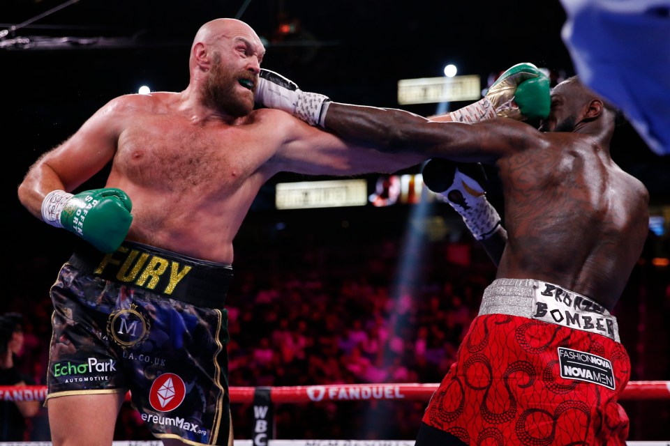 Tyson Fury during his fight against Deontay Wilder