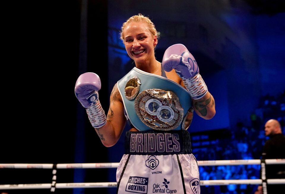 Bridges became a world champion in her last outing after beating Maria Cecilia Roman on points