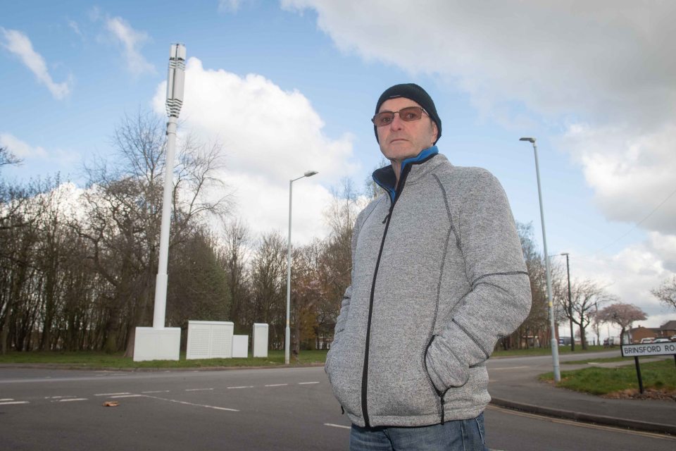 Brian Swanson believes the mast has knocked £10,000 off the value of his home