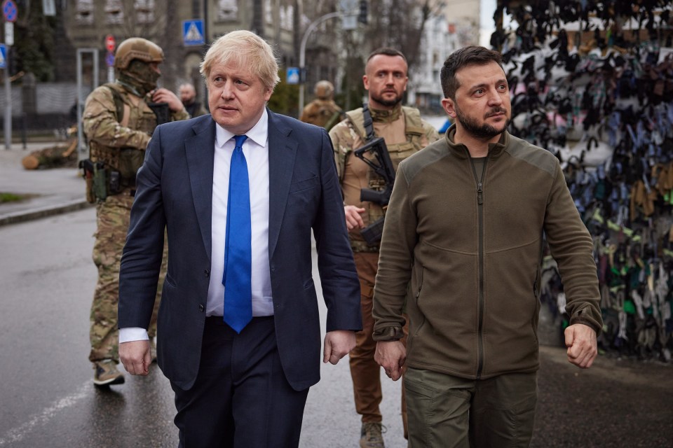 Boris Johnson with President Zelensky in Ukraine