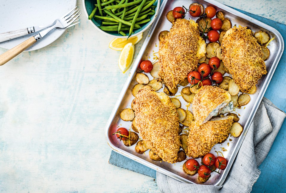 This wholesome chicken Kiev traybake is just 9-17 PersonalPoints