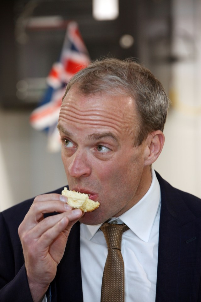 Deputy Prime Minister Dominic Raab sampled caked cooked in the Clinks Kitchen at HMP Exeter