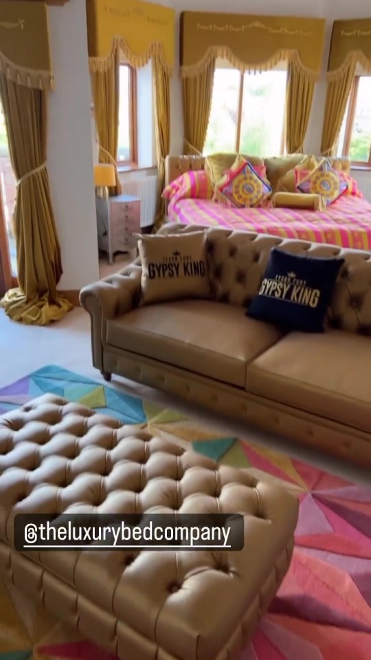 The couple have given fans a sneak peek inside their golden bedroom