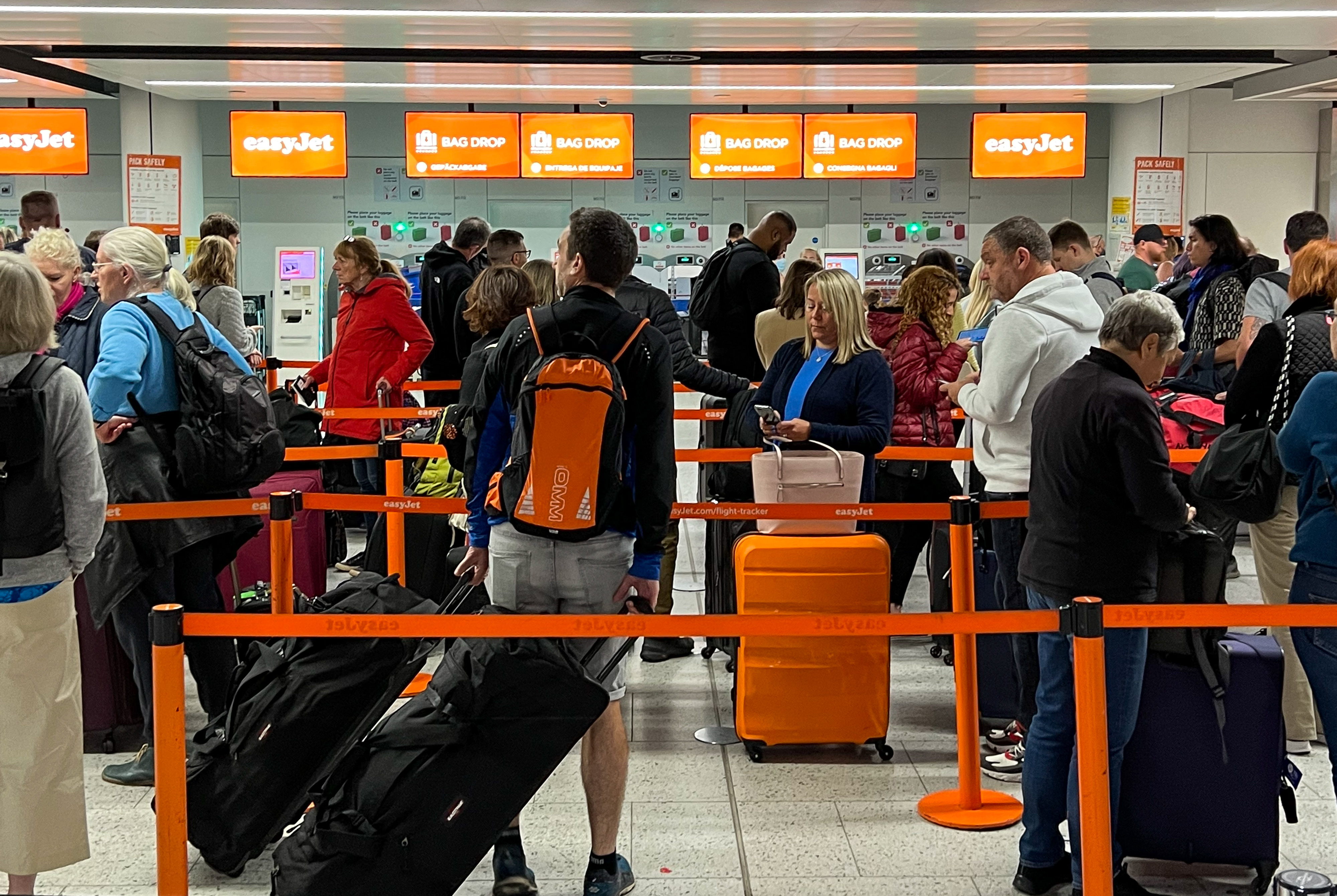 A disabled easyJet passenger has died after falling down an escalator at Gatwick Airport