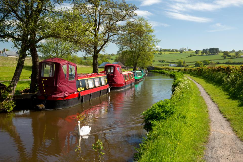 A narrowboat is the slow but exciting way to get around South Wales