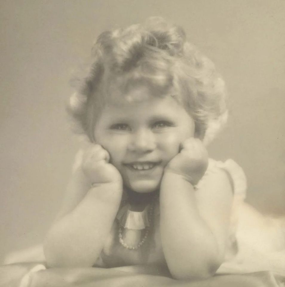 David Beckham posted photos from throughout the Queen's life including this childhood portrait