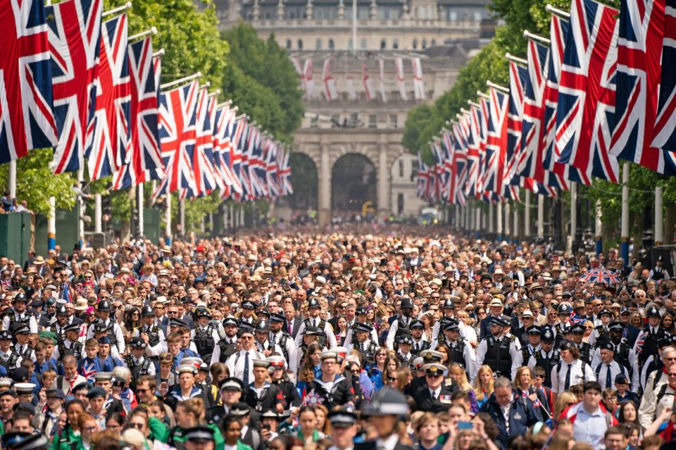 Patriotic Brits could be soaked by a downpour on Saturday