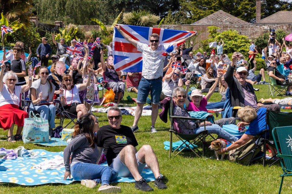 People enjoying a family fun day to celebrate the Jubilee at Upton Country House in Poole, Dorset