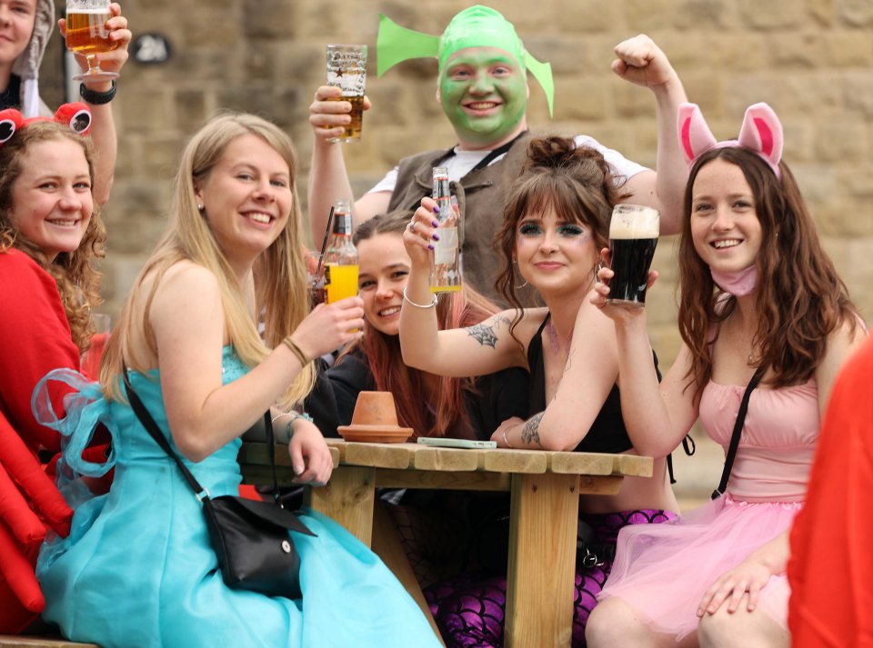 More fancy dress-loving friends raise a glass in Leeds