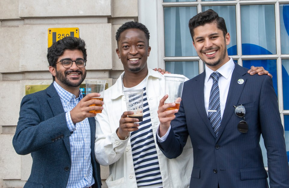 Friends gather together to raise a glass to celebrate the Queen’s Platinum Jubilee