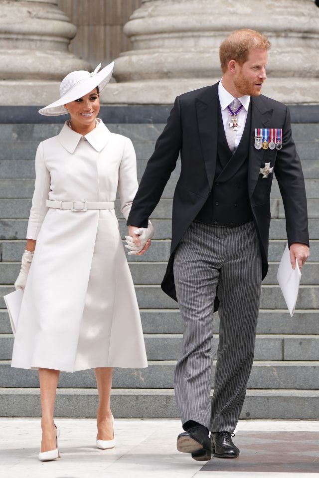 The Duke and Duchess of Sussex on day two of the Platinum Jubilee celebrations in London