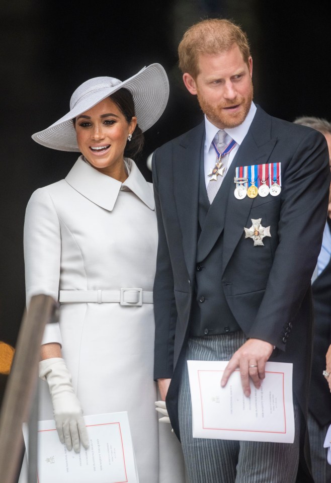 Meghan and Harry held the informal garden party at Frogmore Cottage, Windsor, with picnic-style snacks, a birthday cake, balloons and party games