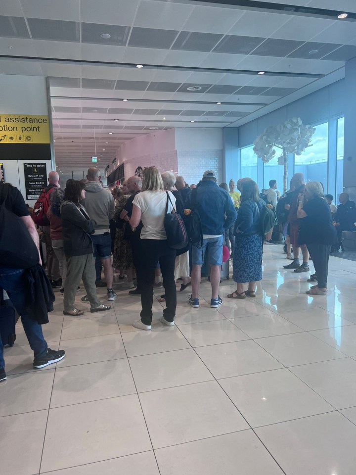 Queues were reportedly out of hand at Manchester airport due to staff shortages