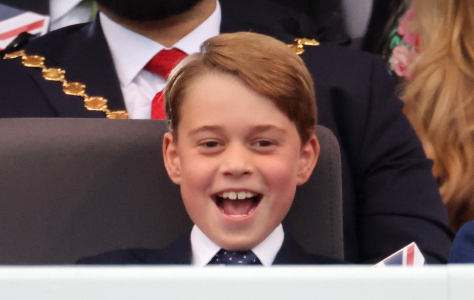 Prince George was left in stitches after watching the skit