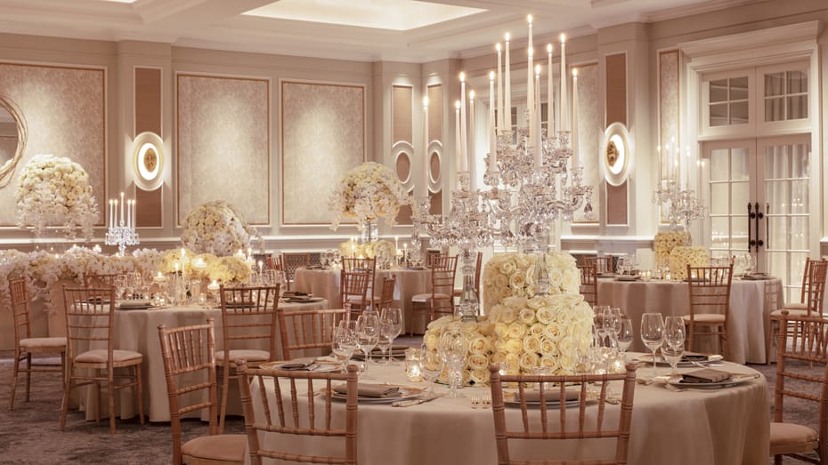 Photos reveal dazzling interiors where the reception will take place