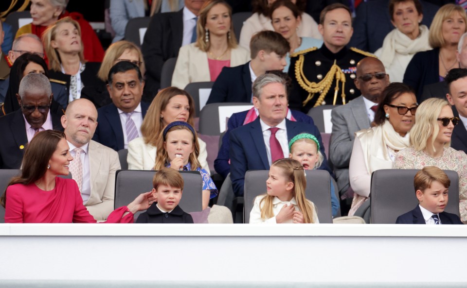 Kate, George, Charlotte and Louis joined in the celebration