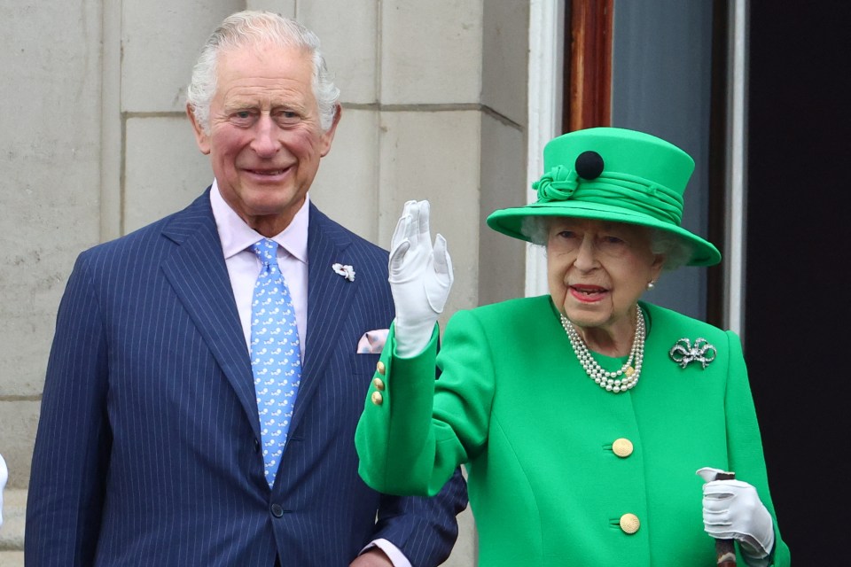 The Prince of Wales stood alongside his mother at Buckingham Palace on Sunday