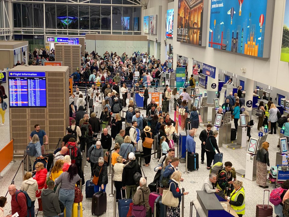 Passengers at Bristol and Birmingham have complained of waiting for hours at security and baggage