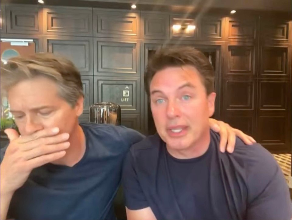 John Barrowman and his pal were emotional after what they saw