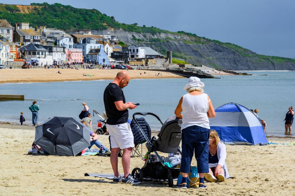 Lyme Regis, Dorset, could also see Brits soaking up the sizzling temperatures