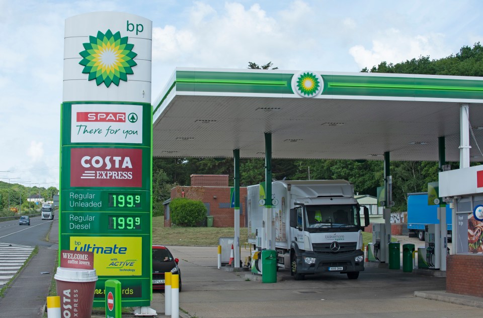 A BP petrol station in Canterbury, Kent has price matched diesel and unleaded at £199.9