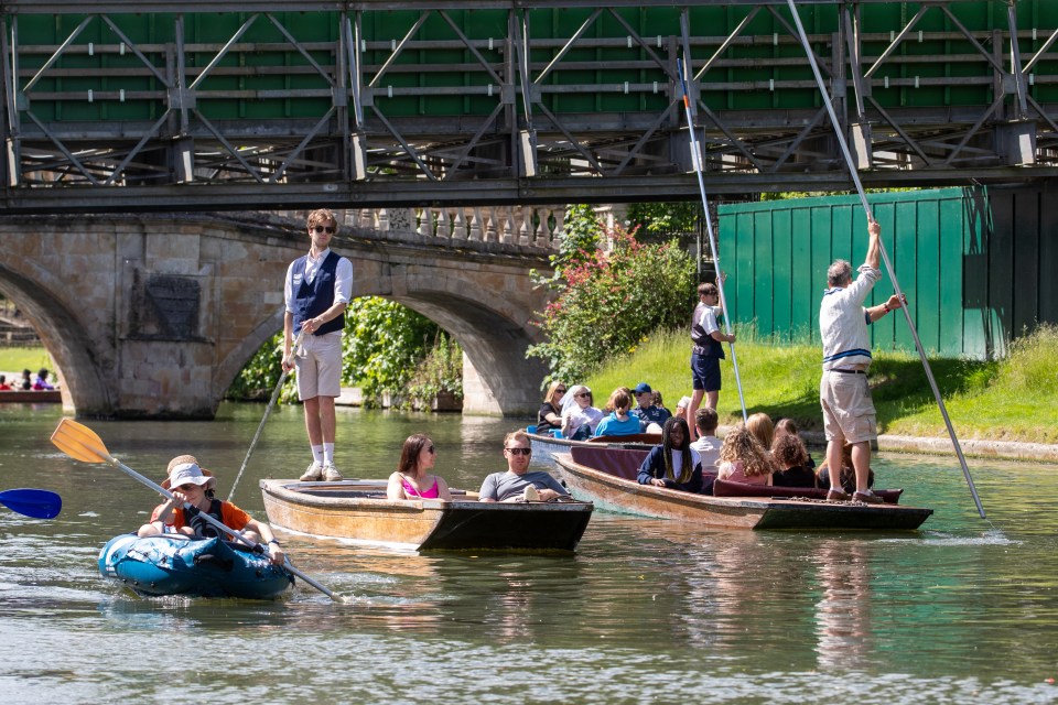 Some choose to hit the River Cam in Cambridge for an afternoon of punting