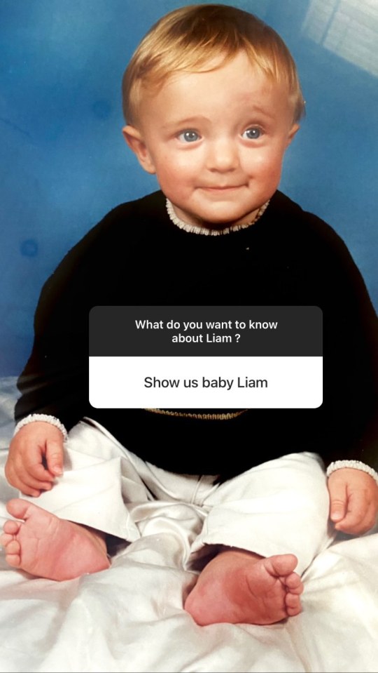 An adorable image of Liam as a baby caused a frenzy on his page