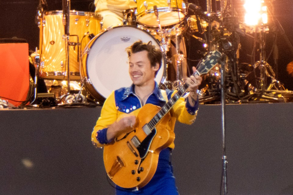 Harry Styles kicked off the European leg of his Love On Tour gigs at Glasgow’s Ibrox Stadium with a big grin on his face on Saturday evening