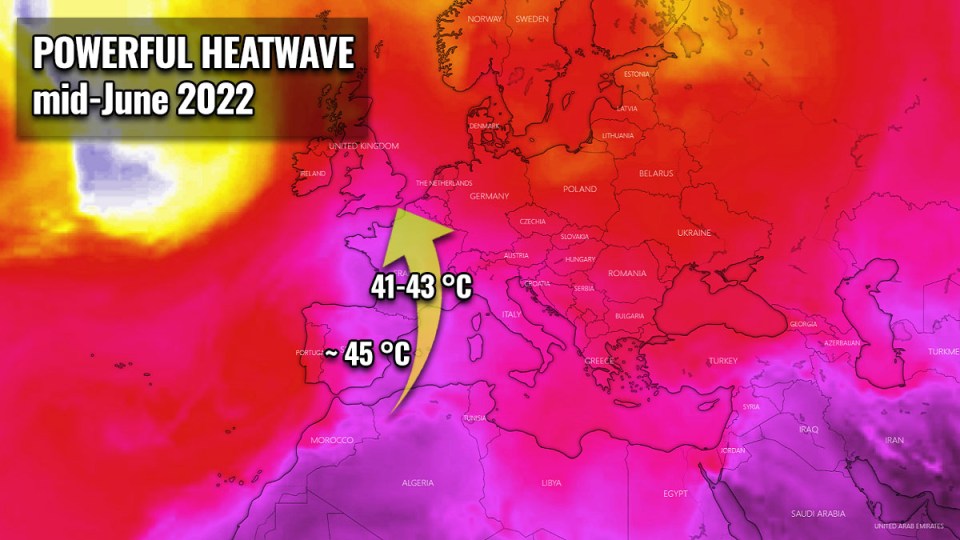 The mercury is expected to hit 45C