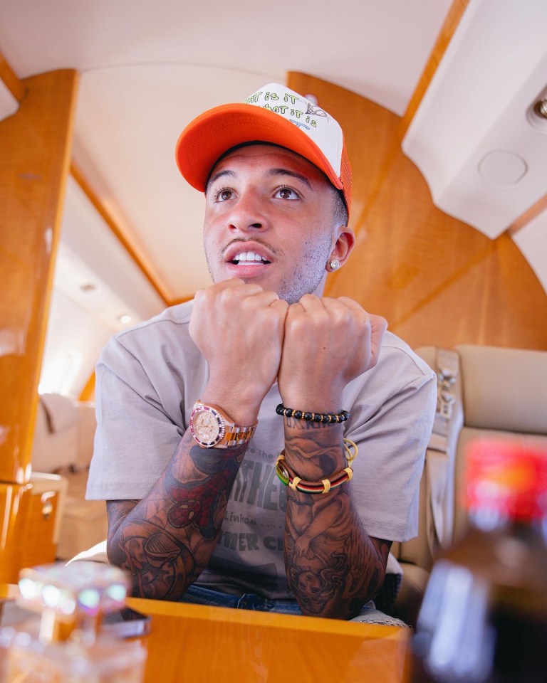 Sancho flexed his diamond-encrusted watch to his 8.5 million Instagram followers