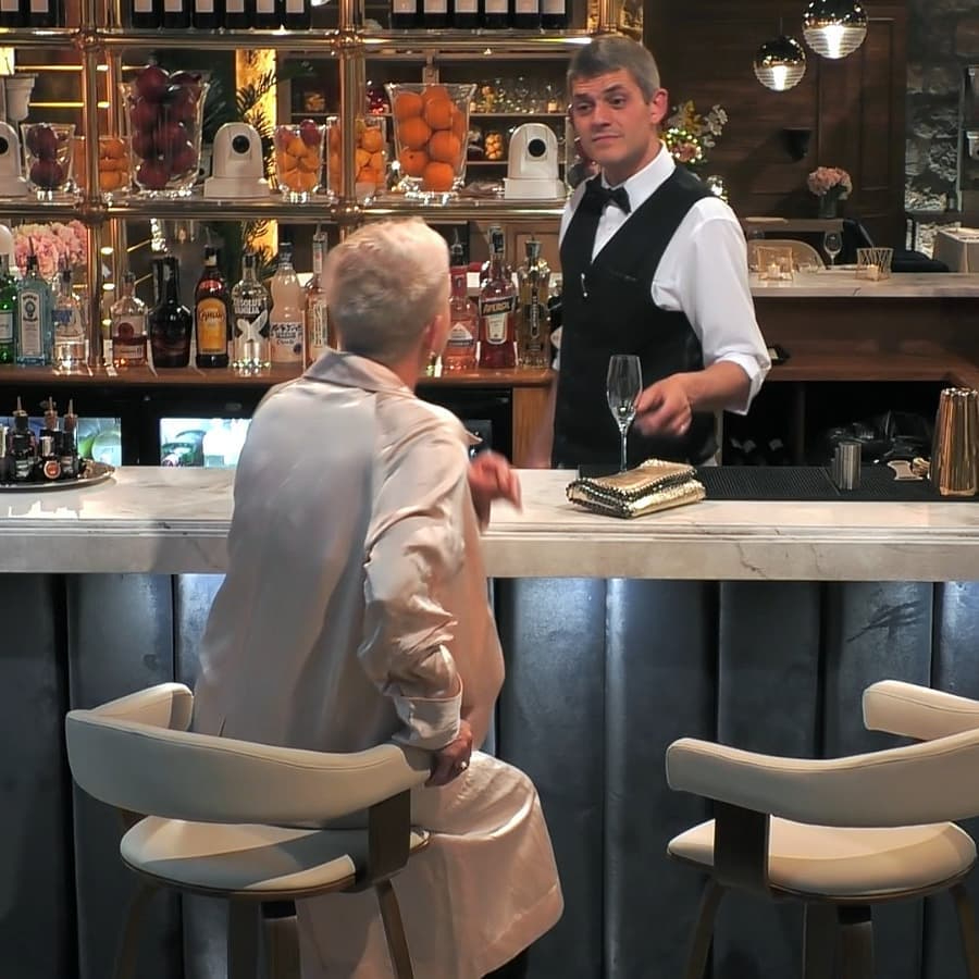 Merlin Griffiths is always on hand to offer advice from behind the bar