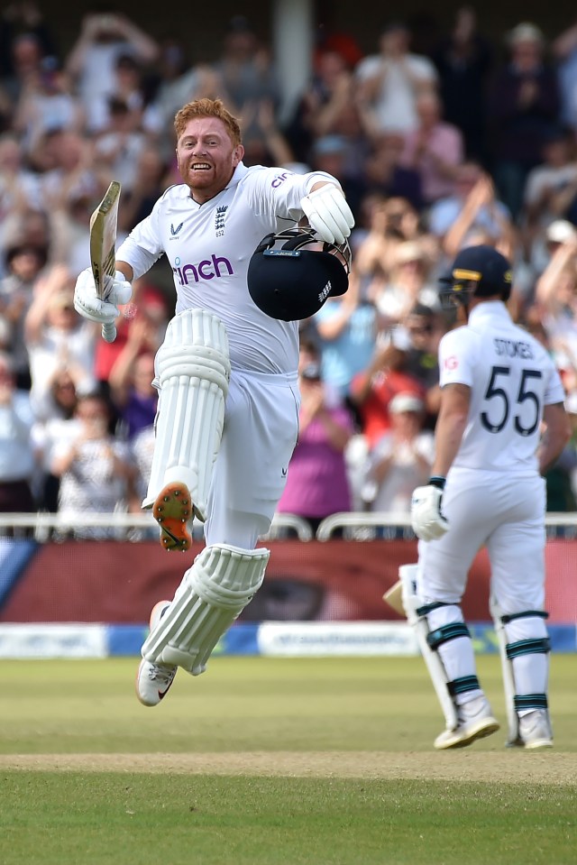 Bairstow celebrates his remarkable Trent Bridge ton