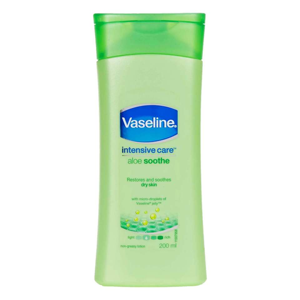 Vaseline Aloe Body Lotion doubles as aftersun thanks to the healing aloe vera