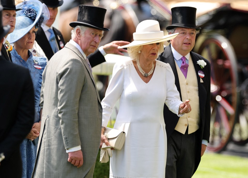 The smartly dressed duo led the way in the Queen's absence for the second day running