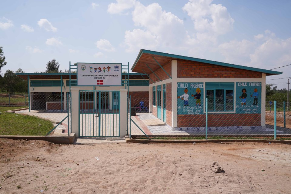 On-site children’s club at the Gashora Transit centre