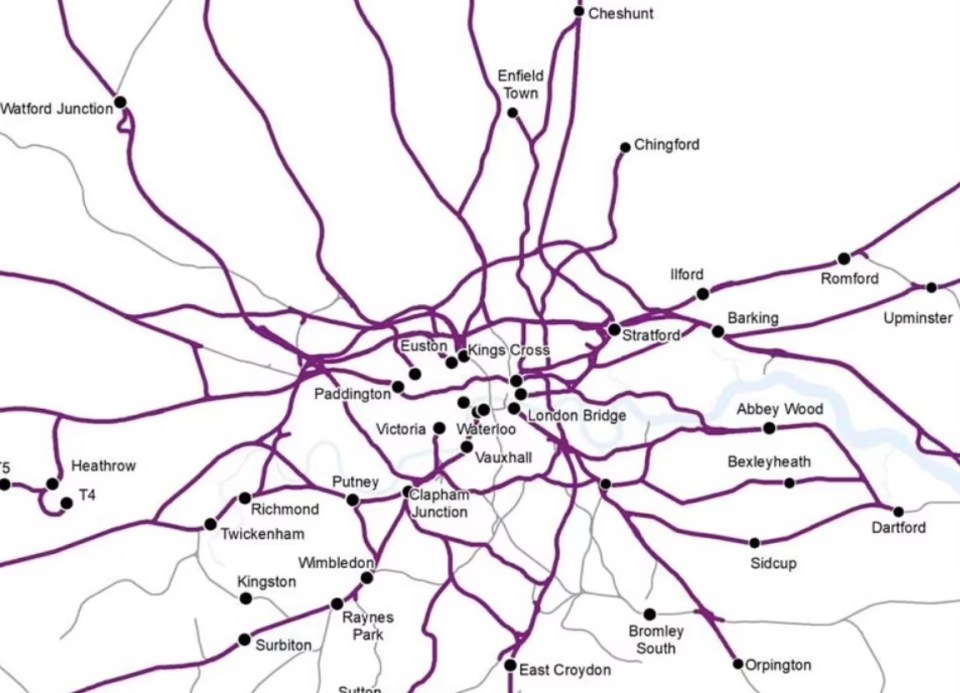 Some train services to London will grind to a halt at just 1.30pm