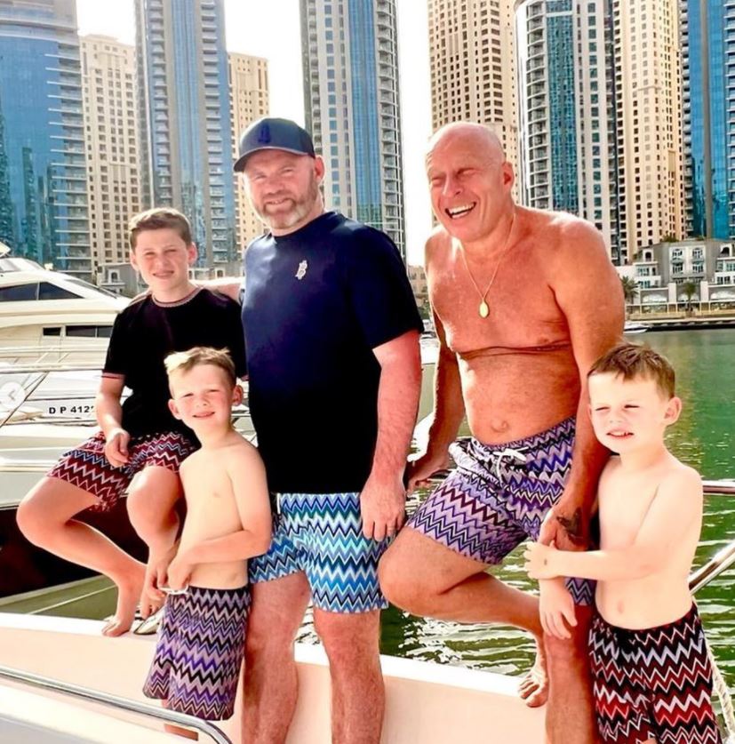 The Rooney family – Wayne with three of his sons and father in law Tony – have also been to Dubai this summer after the ‘Wagatha Christie’ trial