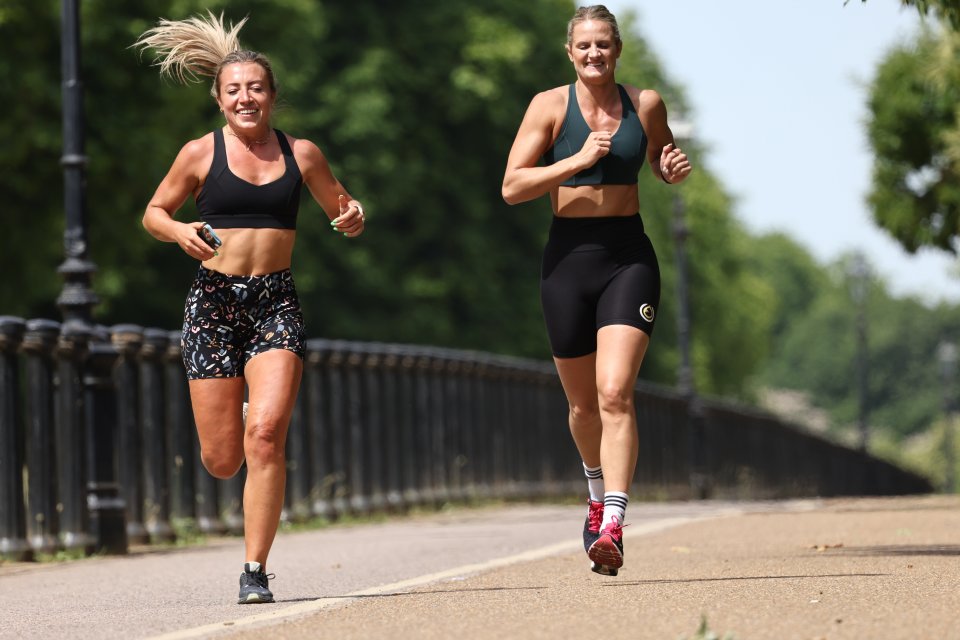 Members of the public relax in the warm summer weather in Hyde Park, central London