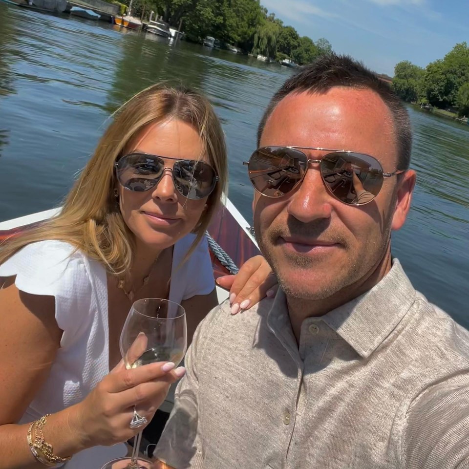 John and Toni Terry enjoyed a romantic boat ride during the anniversary festivities