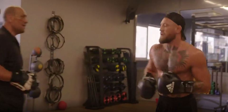 Conor McGregor continues to train for his UFC return.