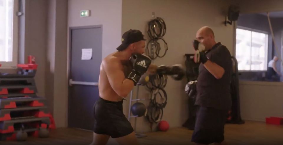 Conor McGregor showed off his explosive punching power