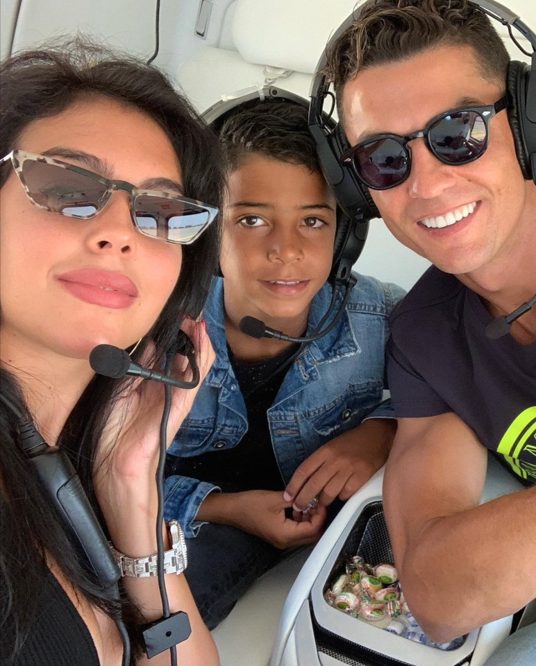 Ronaldo is in Majorca with girlfriend Georgina Rodriguez and his five children