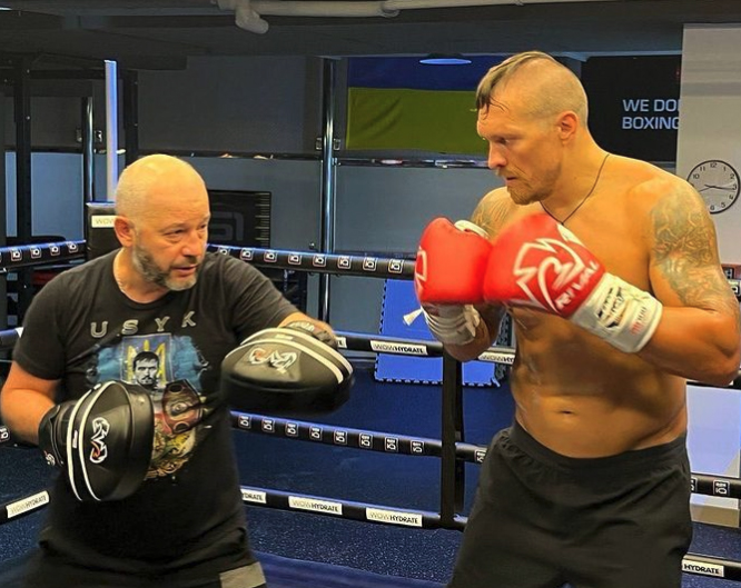 Oleksandr Usyk is hard at work ahead of his Anthony Joshua rematch