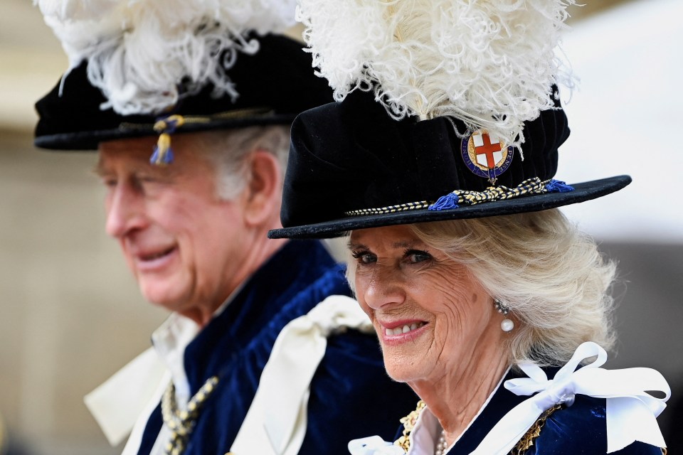 The royal couple arriving at the Order of the Garter service this week